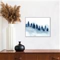 Picture of Misty Forest Blue Trees _GroupedProduct_Rectangle_Landscape_Canvas_Framed_