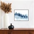 Picture of Misty Forest Blue Trees _GroupedProduct_Rectangle_Landscape_Canvas_Framed_