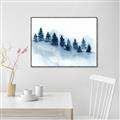 Picture of Misty Forest Blue Trees _GroupedProduct_Rectangle_Landscape_Canvas_Framed_