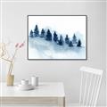 Picture of Misty Forest Blue Trees _GroupedProduct_Rectangle_Landscape_Canvas_Framed_