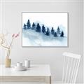 Picture of Misty Forest Blue Trees _GroupedProduct_Rectangle_Landscape_Canvas_Framed_