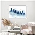 Picture of Misty Forest Blue Trees _GroupedProduct_Rectangle_Landscape_Canvas_Framed_