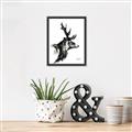Picture of Sketched Deer side  _GroupedProduct_Rectangle_Portrait_Canvas_Framed_