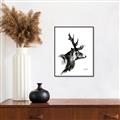 Picture of Sketched Deer side  _GroupedProduct_Rectangle_Portrait_Canvas_Framed_