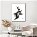 Picture of Sketched Deer side  _GroupedProduct_Rectangle_Portrait_Canvas_Framed_