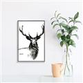Picture of Sketched Deer  _GroupedProduct_Rectangle_Portrait_Canvas_Framed_