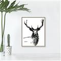 Picture of Sketched Deer  _GroupedProduct_Rectangle_Portrait_Canvas_Framed_