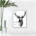 Picture of Sketched Deer  _GroupedProduct_Rectangle_Portrait_Canvas_Framed_