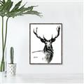 Picture of Sketched Deer  _GroupedProduct_Rectangle_Portrait_Canvas_Framed_