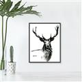 Picture of Sketched Deer  _GroupedProduct_Rectangle_Portrait_Canvas_Framed_