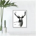 Picture of Sketched Deer  _GroupedProduct_Rectangle_Portrait_Canvas_Framed_