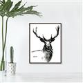 Picture of Sketched Deer  _GroupedProduct_Rectangle_Portrait_Canvas_Framed_