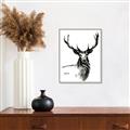 Picture of Sketched Deer  _GroupedProduct_Rectangle_Portrait_Canvas_Framed_