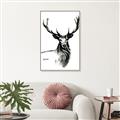 Picture of Sketched Deer  _GroupedProduct_Rectangle_Portrait_Canvas_Framed_