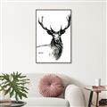 Picture of Sketched Deer  _GroupedProduct_Rectangle_Portrait_Canvas_Framed_