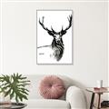 Picture of Sketched Deer  _GroupedProduct_Rectangle_Portrait_Canvas_Framed_