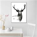Picture of Sketched Deer  _GroupedProduct_Rectangle_Portrait_Canvas_Framed_