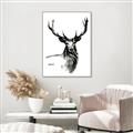 Picture of Sketched Deer  _GroupedProduct_Rectangle_Portrait_Canvas_Framed_