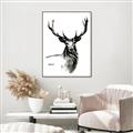 Picture of Sketched Deer  _GroupedProduct_Rectangle_Portrait_Canvas_Framed_