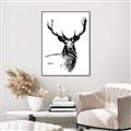 Picture of Sketched Deer  _GroupedProduct_Rectangle_Portrait_Canvas_Framed_