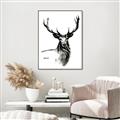 Picture of Sketched Deer  _GroupedProduct_Rectangle_Portrait_Canvas_Framed_