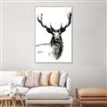 Picture of Sketched Deer  _GroupedProduct_Rectangle_Portrait_Canvas_Framed_