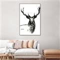 Picture of Sketched Deer  _GroupedProduct_Rectangle_Portrait_Canvas_Framed_