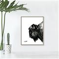 Picture of Sketched Bison _GroupedProduct_Rectangle_Portrait_Canvas_Framed_