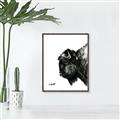 Picture of Sketched Bison _GroupedProduct_Rectangle_Portrait_Canvas_Framed_