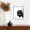 Picture of Sketched Bison _GroupedProduct_Rectangle_Portrait_Canvas_Framed_