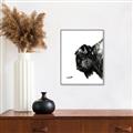 Picture of Sketched Bison _GroupedProduct_Rectangle_Portrait_Canvas_Framed_