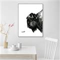 Picture of Sketched Bison _GroupedProduct_Rectangle_Portrait_Canvas_Framed_