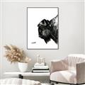 Picture of Sketched Bison _GroupedProduct_Rectangle_Portrait_Canvas_Framed_