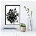 Picture of Sketched Bear _GroupedProduct_Rectangle_Portrait_Canvas_Framed_