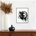 Picture of Sketched Ram _GroupedProduct_Rectangle_Portrait_Canvas_Framed_