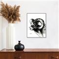 Picture of Sketched Ram _GroupedProduct_Rectangle_Portrait_Canvas_Framed_