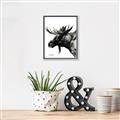 Picture of Sketched Moose _GroupedProduct_Rectangle_Portrait_Canvas_Framed_
