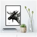 Picture of Sketched Moose _GroupedProduct_Rectangle_Portrait_Canvas_Framed_