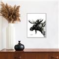 Picture of Sketched Moose _GroupedProduct_Rectangle_Portrait_Canvas_Framed_