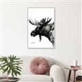 Picture of Sketched Moose _GroupedProduct_Rectangle_Portrait_Canvas_Framed_