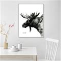 Picture of Sketched Moose _GroupedProduct_Rectangle_Portrait_Canvas_Framed_