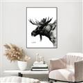 Picture of Sketched Moose _GroupedProduct_Rectangle_Portrait_Canvas_Framed_