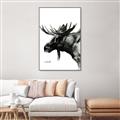 Picture of Sketched Moose _GroupedProduct_Rectangle_Portrait_Canvas_Framed_