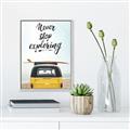 Picture of Never Stop Exploring Van _GroupedProduct_Rectangle_Portrait_Photography _GroupedProduct_Rectangle_Portrait_Canvas_Framed_