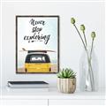 Picture of Never Stop Exploring Van _GroupedProduct_Rectangle_Portrait_Photography _GroupedProduct_Rectangle_Portrait_Canvas_Framed_