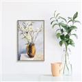 Picture of Copper Floral Pot _GroupedProduct_Rectangle_Portrait_Canvas_Framed_