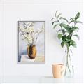 Picture of Copper Floral Pot _GroupedProduct_Rectangle_Portrait_Canvas_Framed_