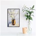 Picture of Copper Floral Pot _GroupedProduct_Rectangle_Portrait_Canvas_Framed_