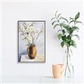 Picture of Copper Floral Pot _GroupedProduct_Rectangle_Portrait_Canvas_Framed_