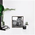 Picture of Zebra Watching _GroupedProduct_Square_Canvas_Framed_